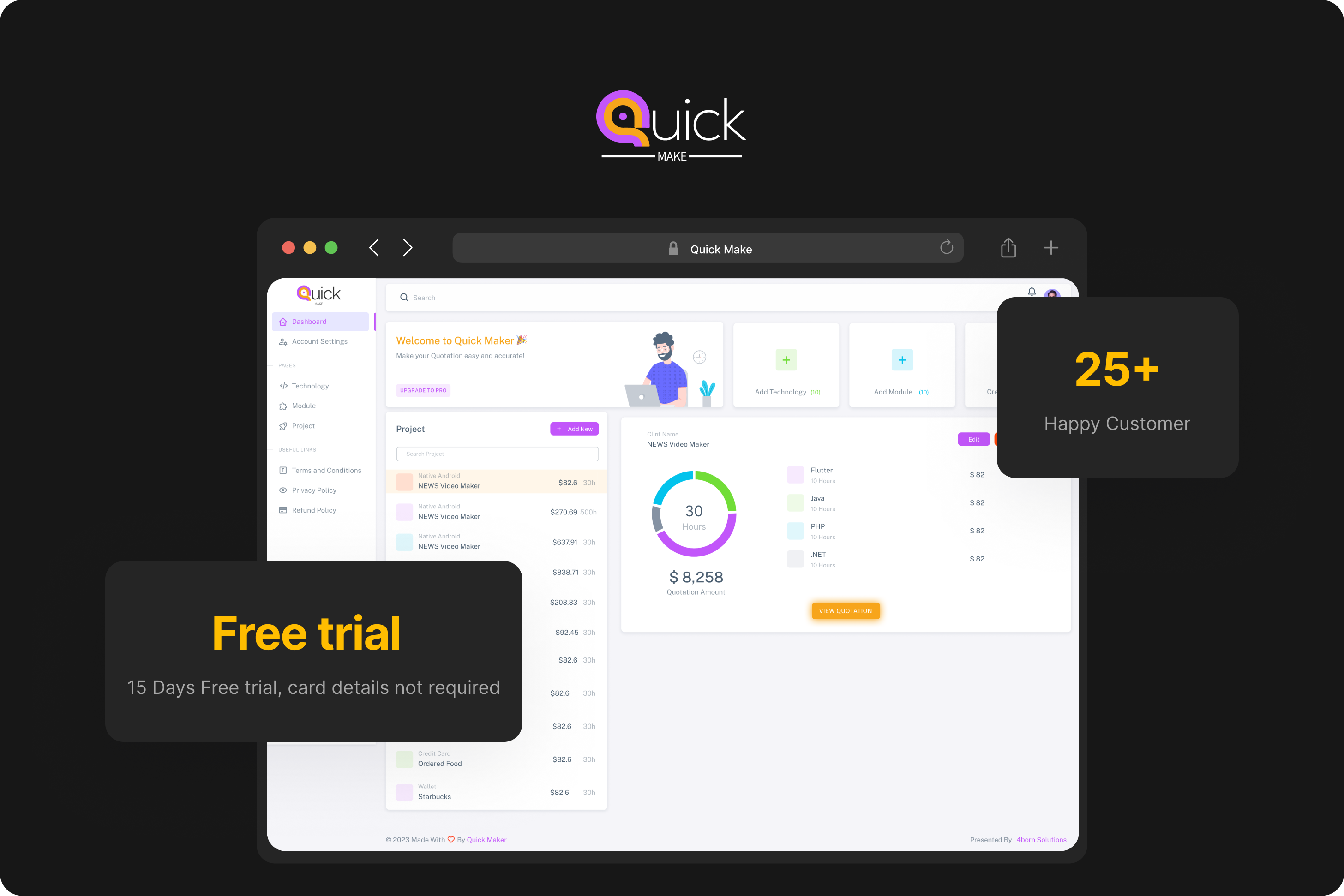 Quick Make product interface preview